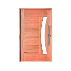 PORTA PIVOTANTE EUCALIPTO 210X120 C/ABERT P/VIDRO REF.100-BORSATTO