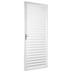 Porta Veneziana Branca Palhetada Direita 80cm Reli