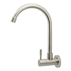 Torneira Inox Gourmet Escovada Parede Supermetais