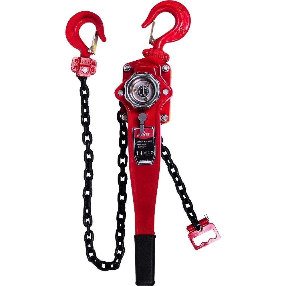 Talha Manual 1,5T 3m Elevação Alta Resistência Worker Promoção
