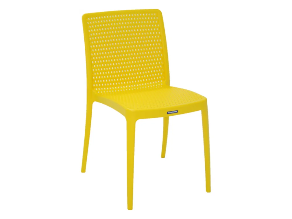 Cadeira Isabelle em Polipropileno e Fibra de Vidro Amarelo TRAMONTINA