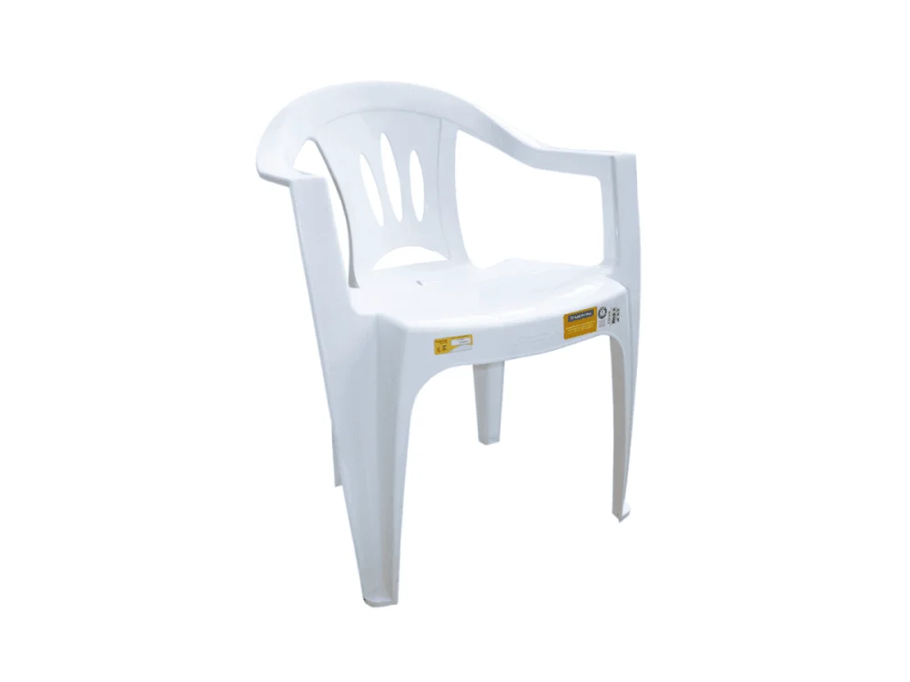 Cadeira Itajuba Basic com Braços em Polipropileno Branco - TRAMONTINA