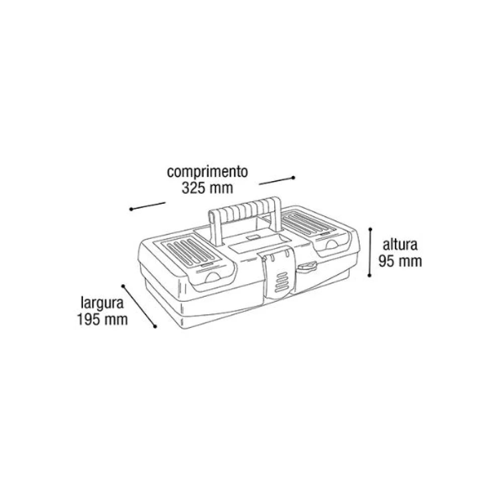 Caixa Ferramenta Granite 13" ARQPLAST