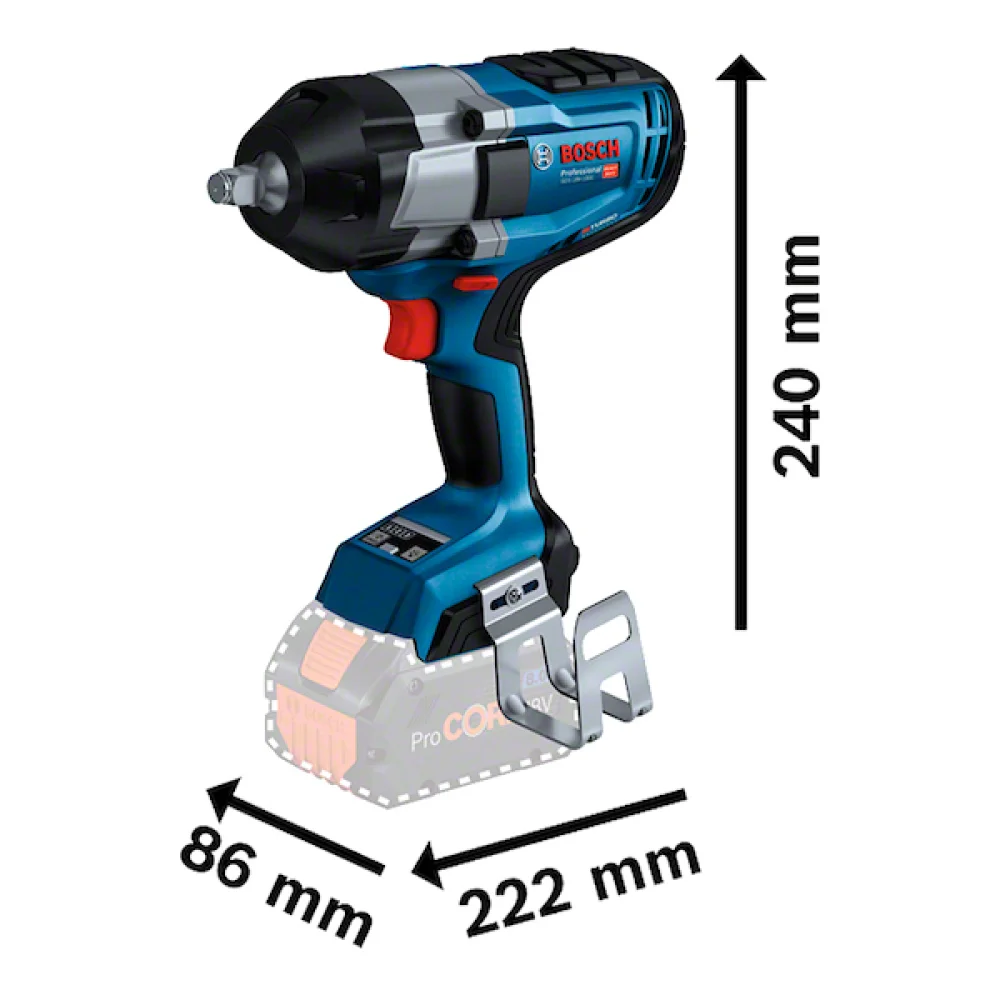 CHAVE IMPACTO BAT GDS18V1000 1/2" BOSCH . .