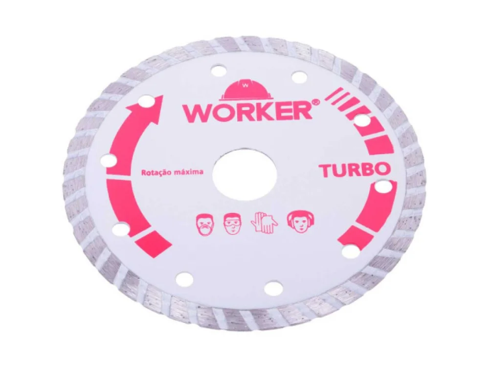 Disco de Corte Diamantado Turbo 180mm WORKER
