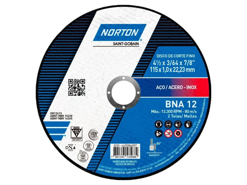 Disco de Corte Inox NORTON