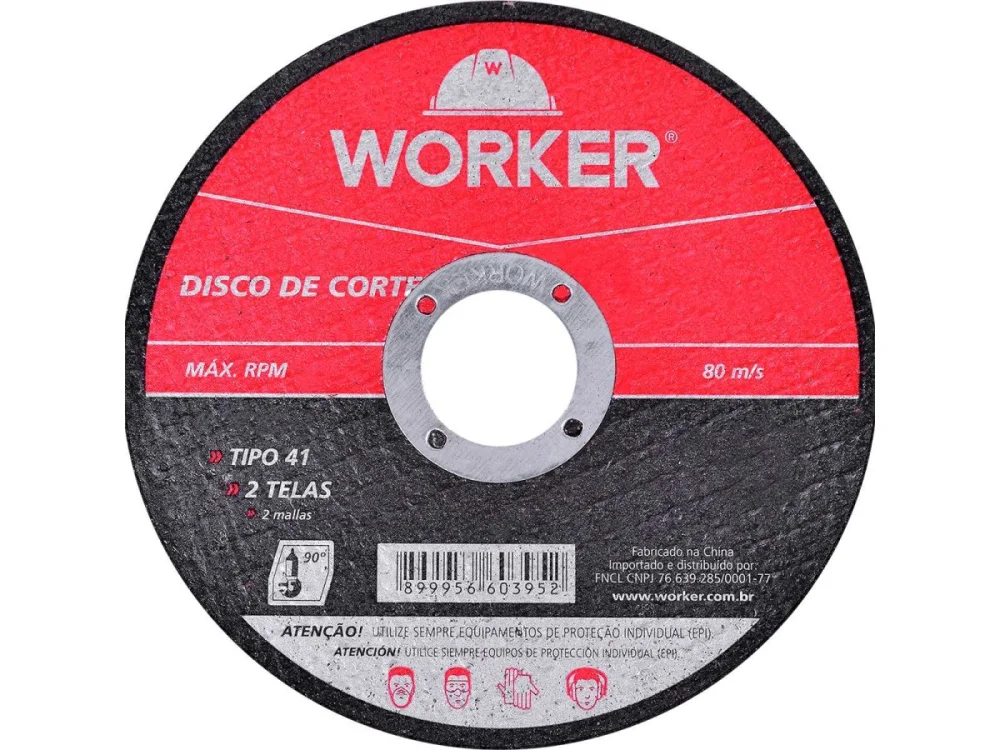 Disco de Corte para Aço 4.1/2"x7/8" WORKER