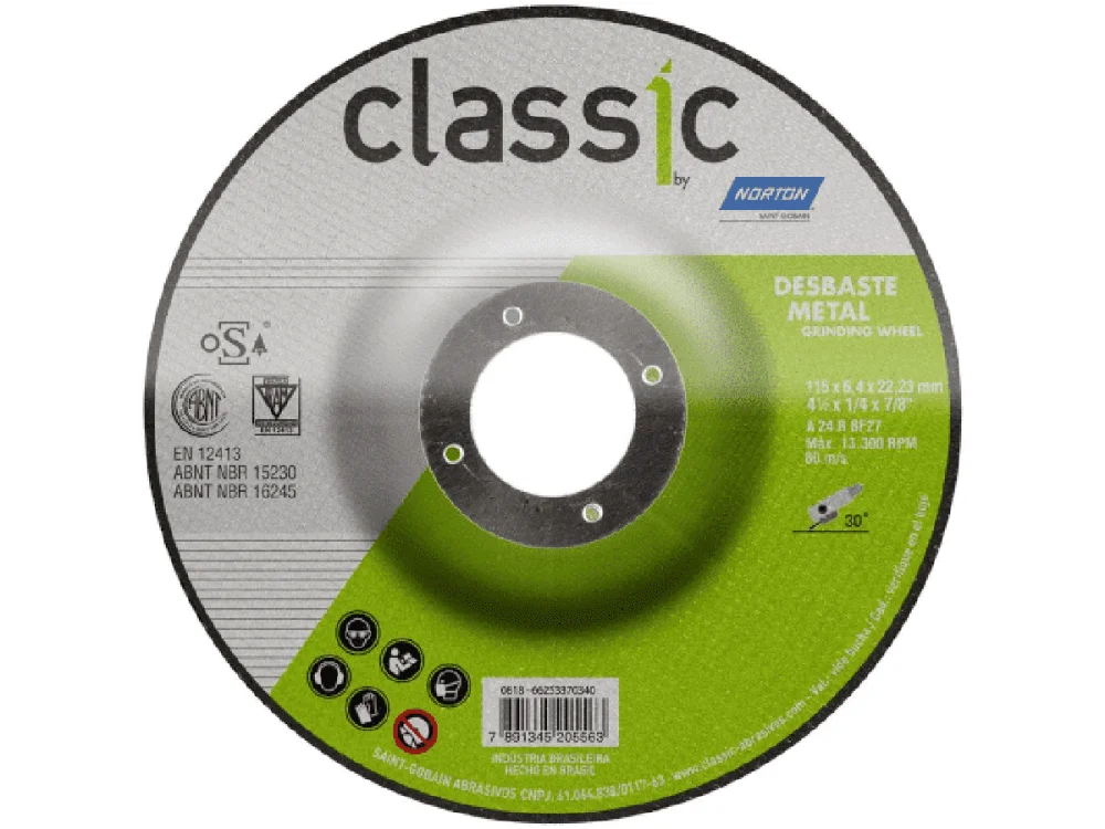 Disco de Desbaste Classic 4.1/2x1/4x7/8" NORTON