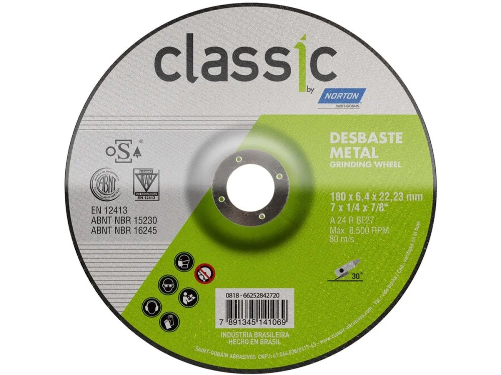Disco de Desbaste Classic 7x1 NORTON