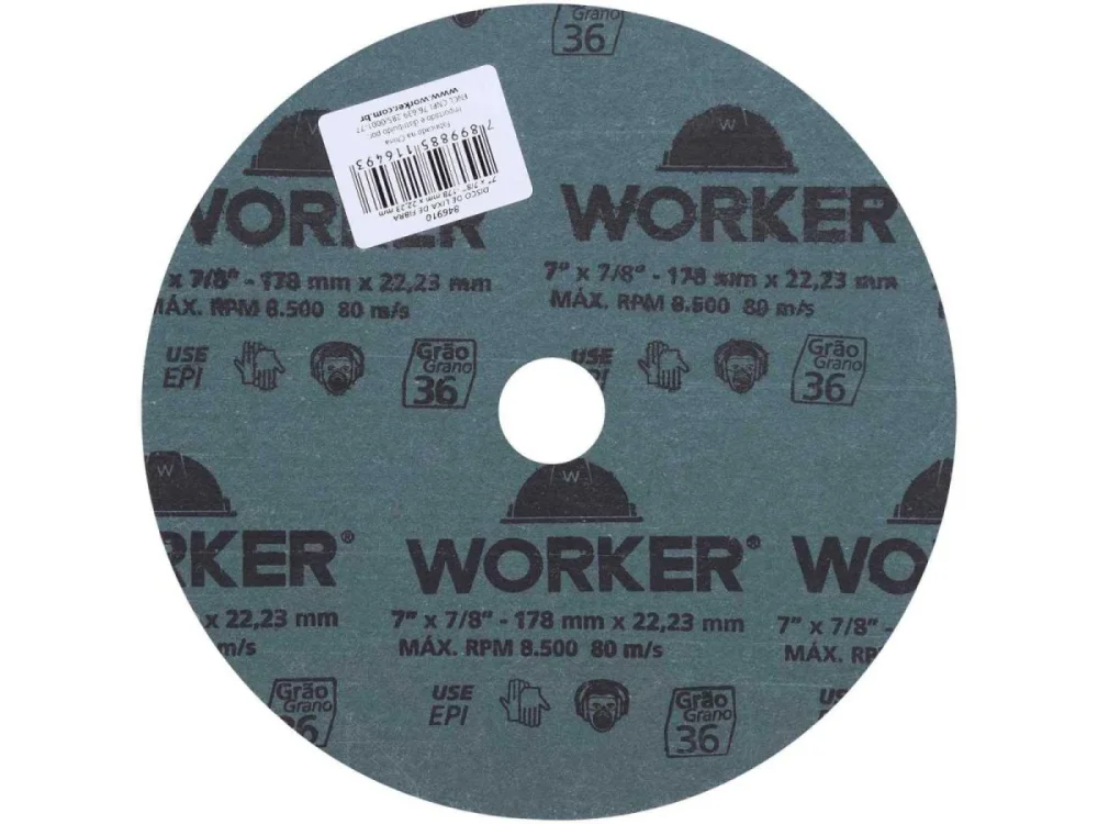 Disco de Lixa 7" GR 36 WORKER