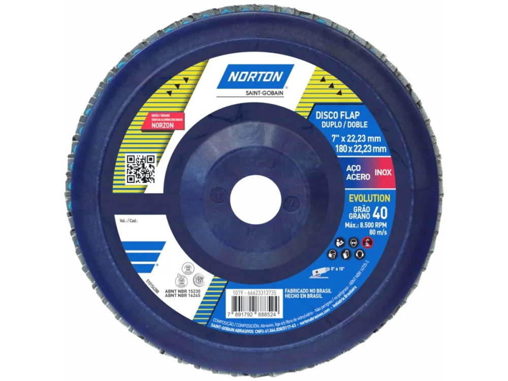 Disco de Lixa Flap 7" GR 40 NORTON