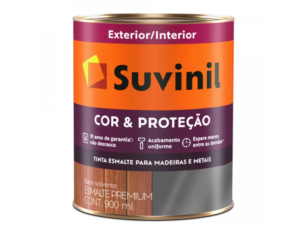 Esmalte Cor e Proteção Brilhante Branco 900ml SUVINIL