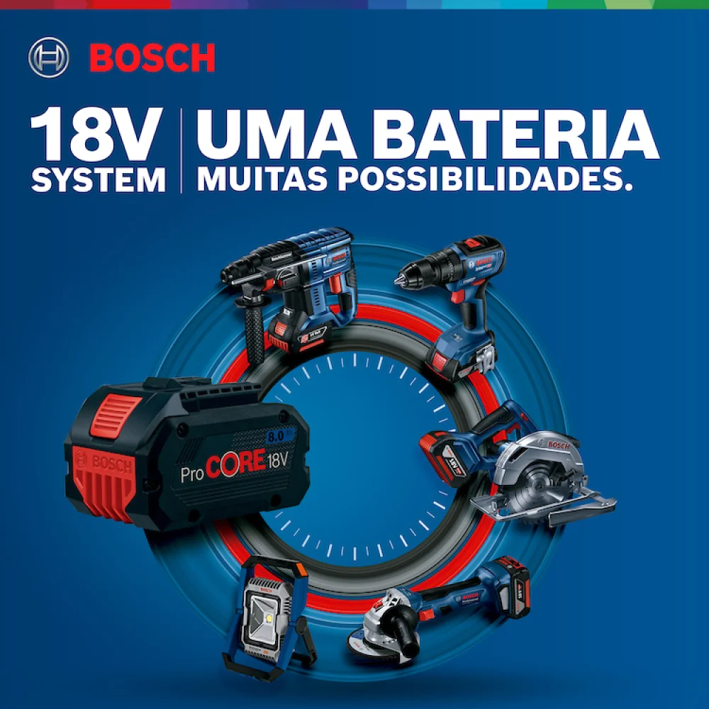 ESMERILHADEIRA 2BAT GWS180  5" 18V BOSCH 220V .