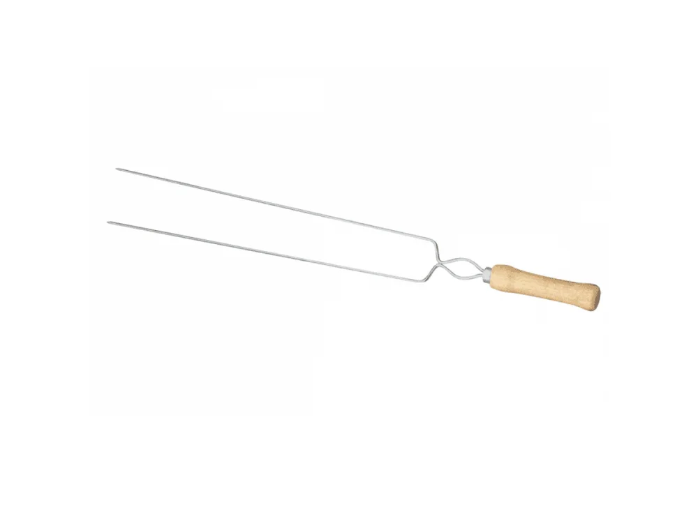 Espeto de aço duplo 75cm Mor