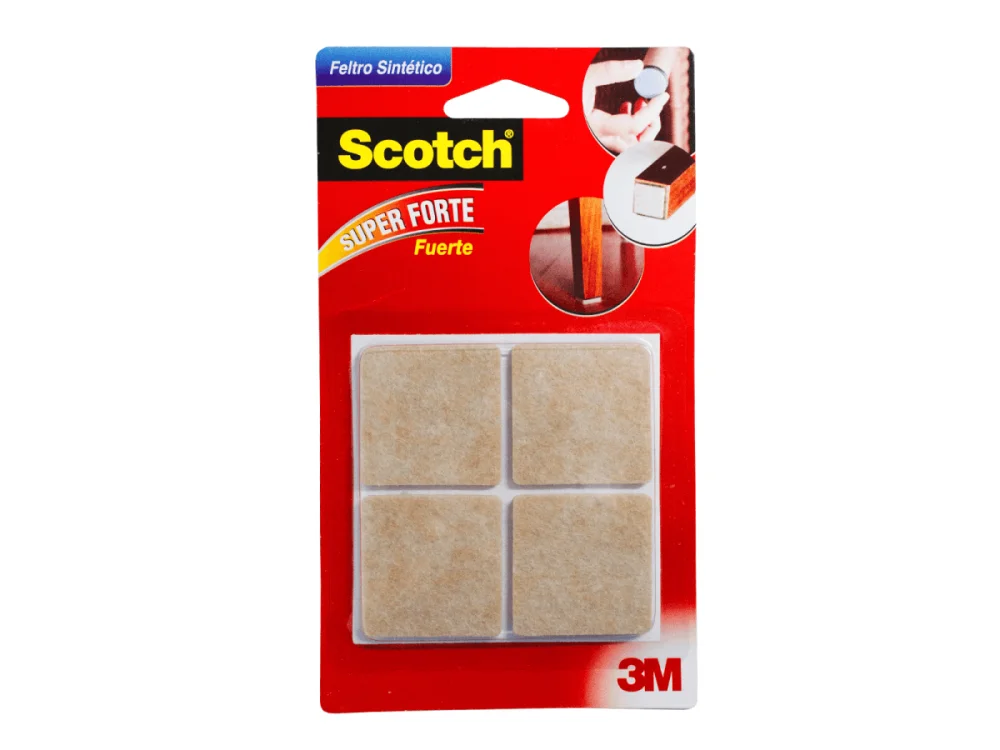Feltro adesivo quadrado grande marrom Scotch - 3M
