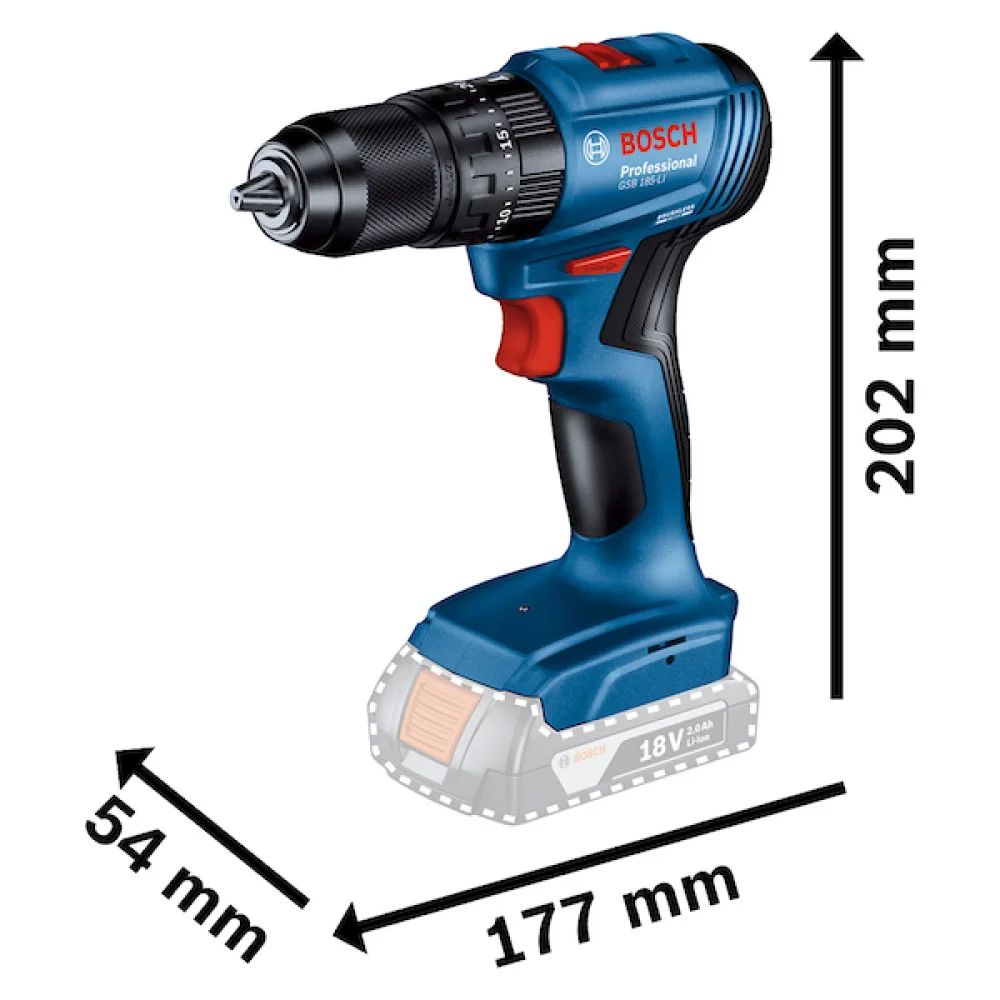 FURADEIRA/PARAF 1 BAT IMP GSB18V50 BOSCH 220V .