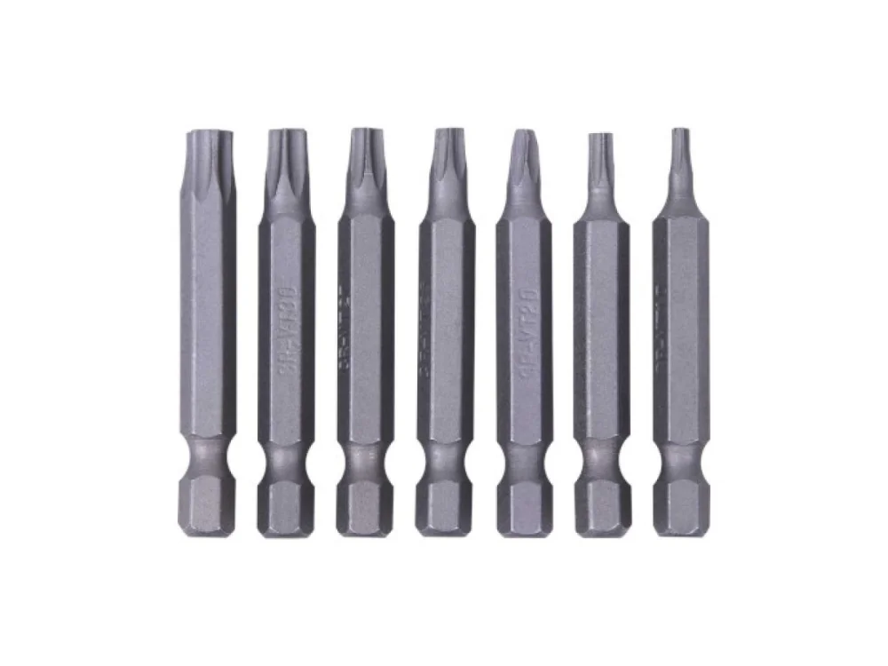 Jogo de Bits Torx para Parafusadeira 7Pçs Longo WORKER