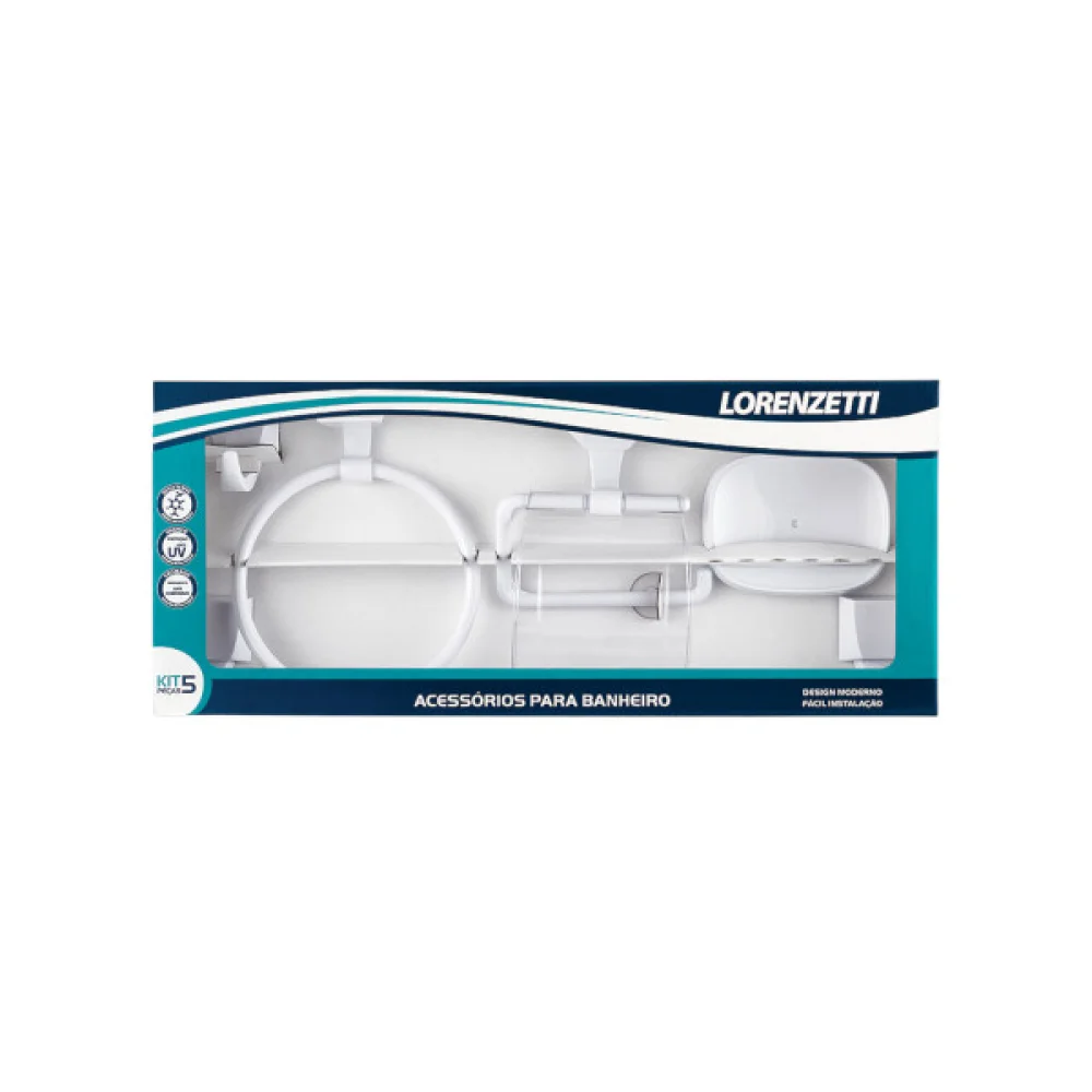 Kit Acessórios Attic Quadra 2000 F24 Branco LORENZETTI