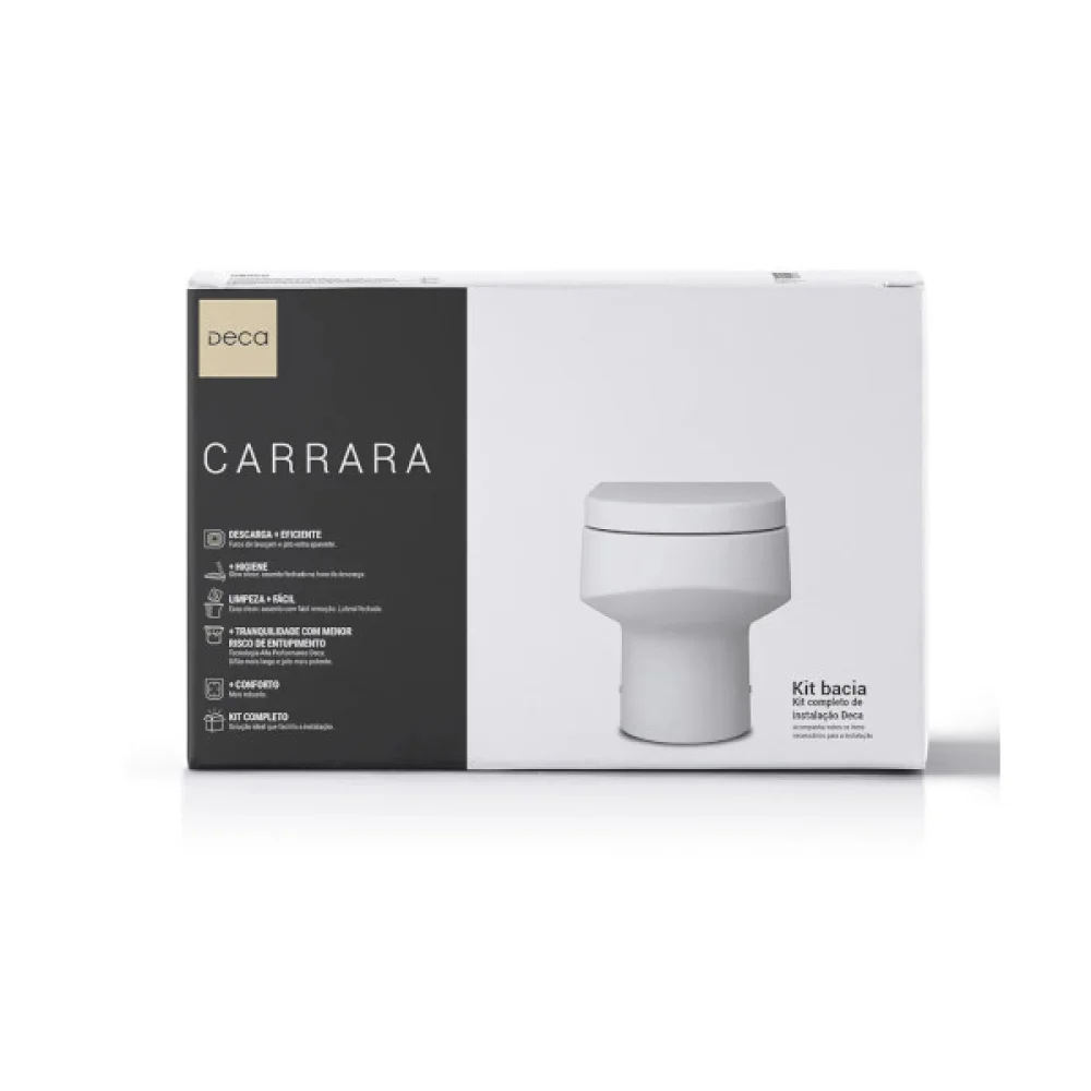 Kit Completo Bacia Convencional Carrara Branco DECA
