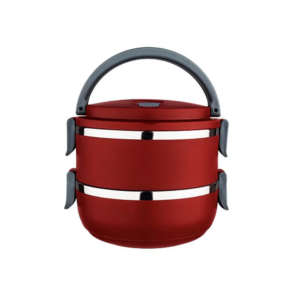 Marmita Lunch Box 2Pçs Vermelho EURO HOME