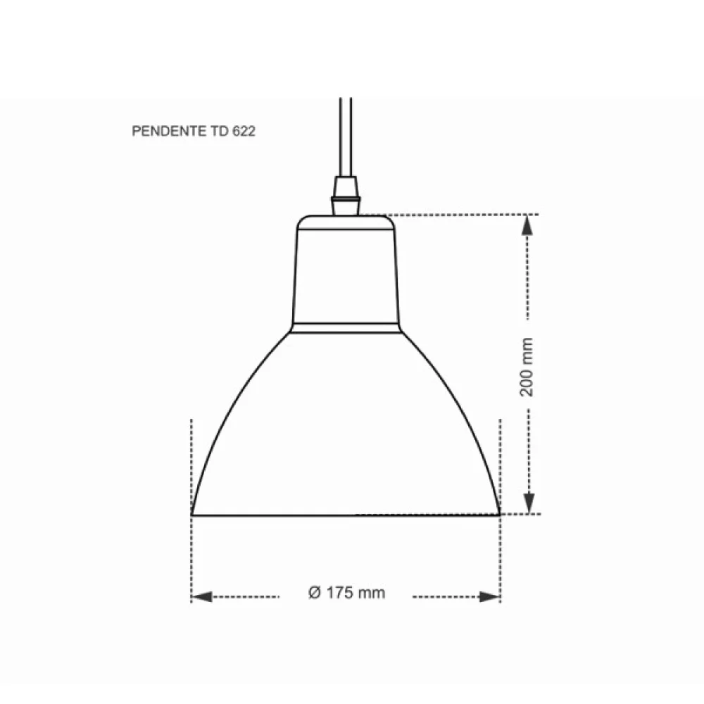 Pendente TD622 17,5cm E27 Cores TASCHIBRA