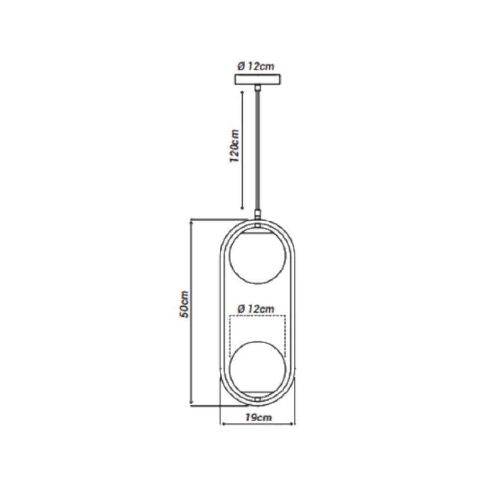 Pendente Globe IV 2xG9 Cores ORLUCE