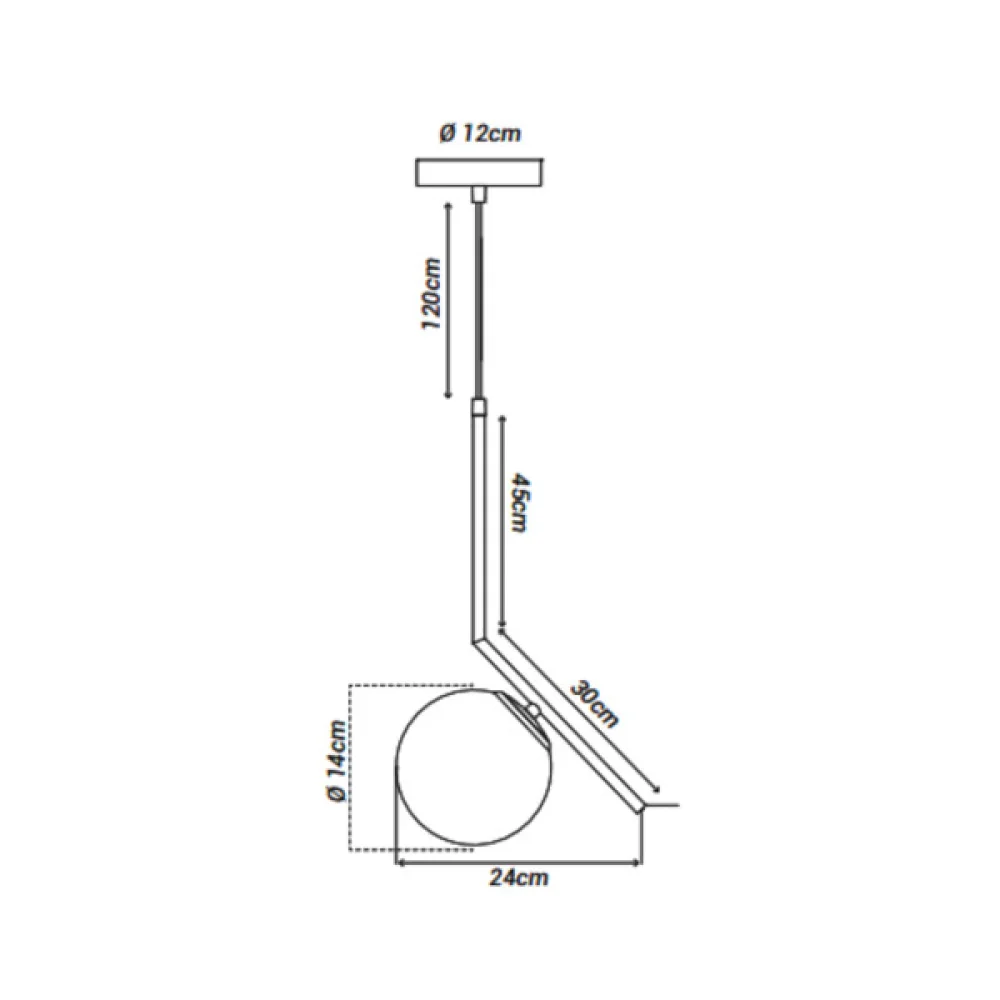 Pendente Globe V G9 Dourado ORLUCE