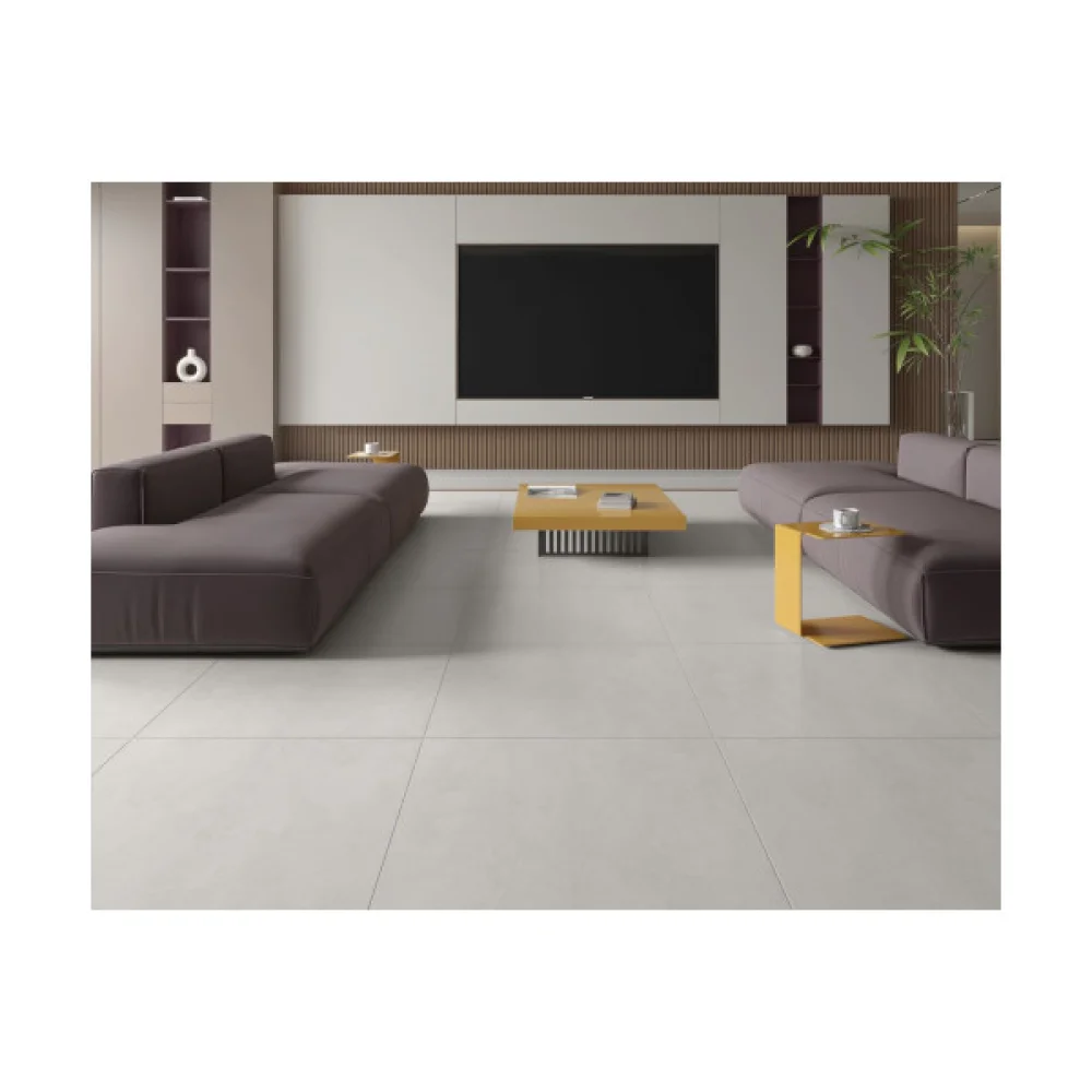 Piso Semi Gres Acetinado Retificado 81x81cm Cleantec White FORMIGRES