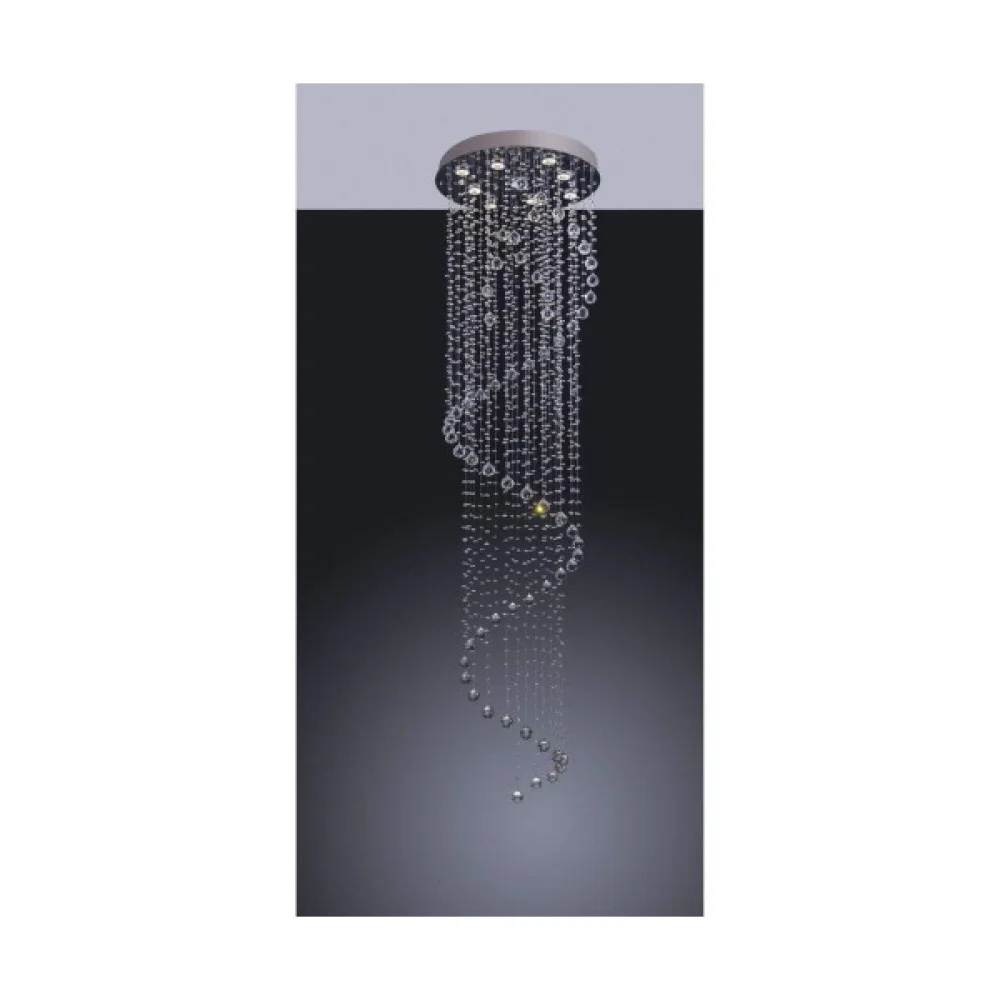 Plafon Crystal Spiral 60cm Transparente 1xGU10 BRONZEARTE