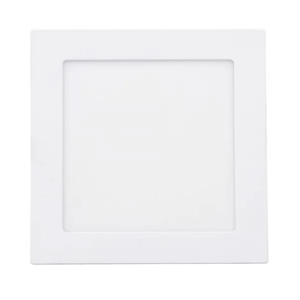 Plafon de Led de Sobrepor 12W Bivolt 6500K Quadrado Branco BRONZEARTE