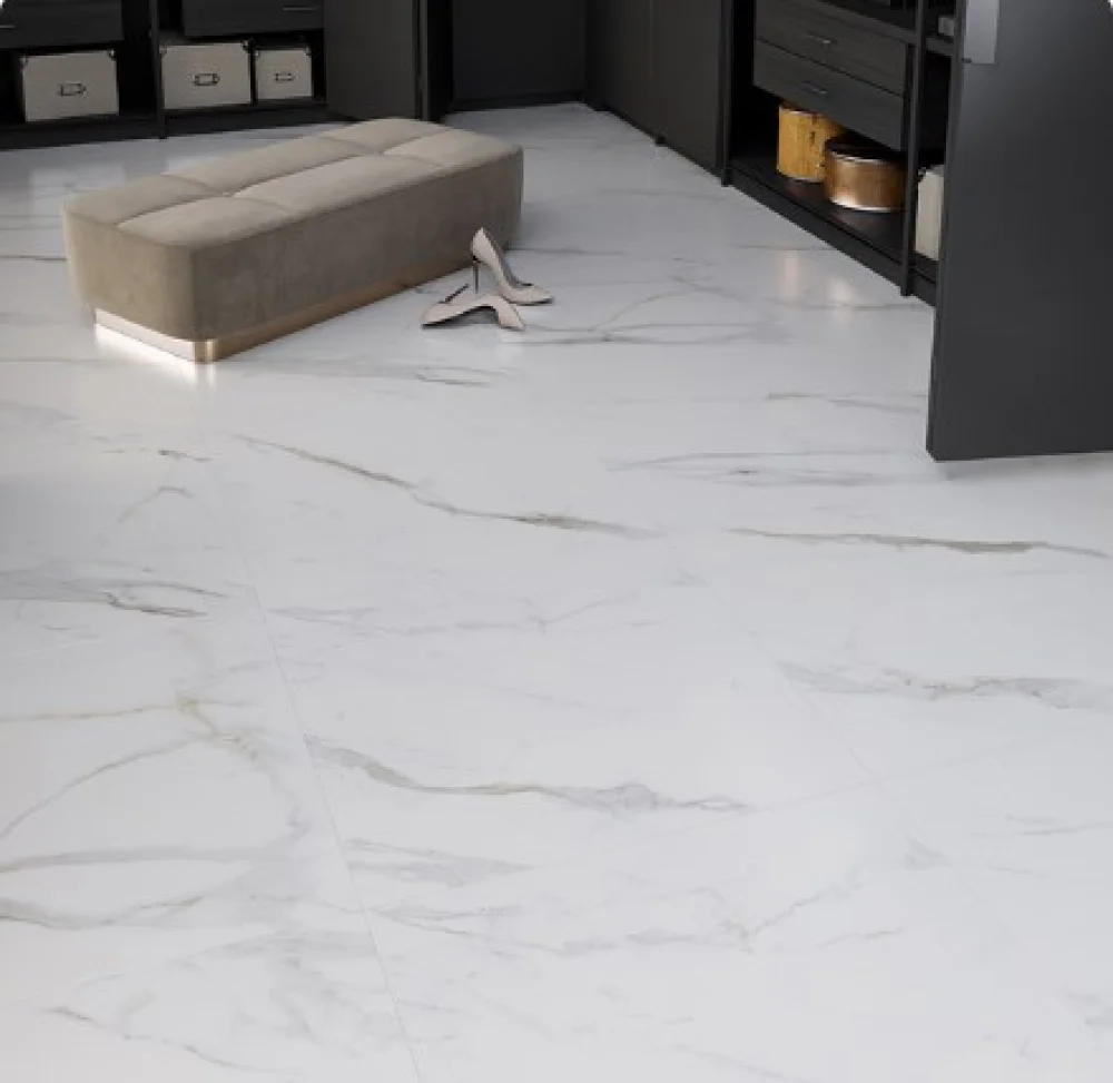 Porcelanato Polido  Retificado Calacata Altissimo Lux 90x90 BIANCOGRES