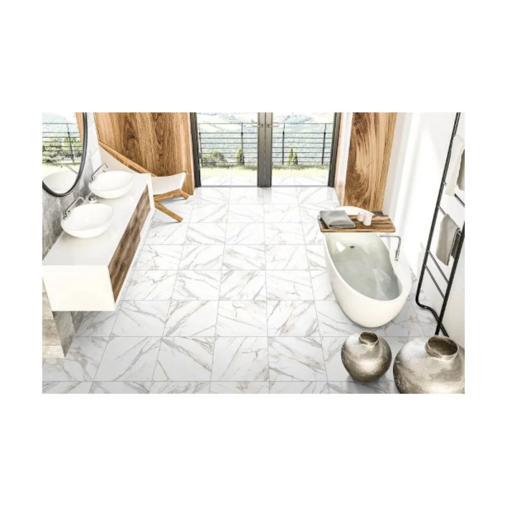 Porcelanato Polido Retificado 80x80cm Carrara Dream GAUDI