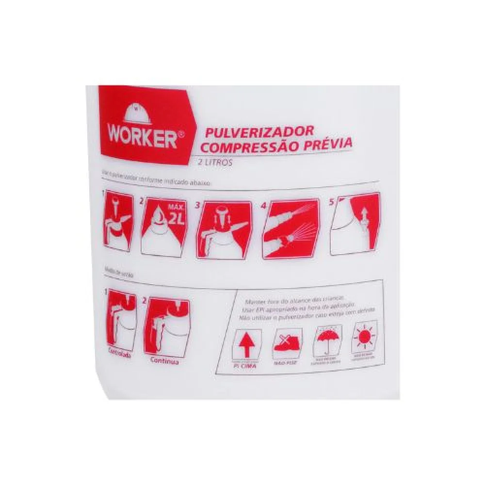 Pulverizador Manual de Compressão Prévia 2L WORKER