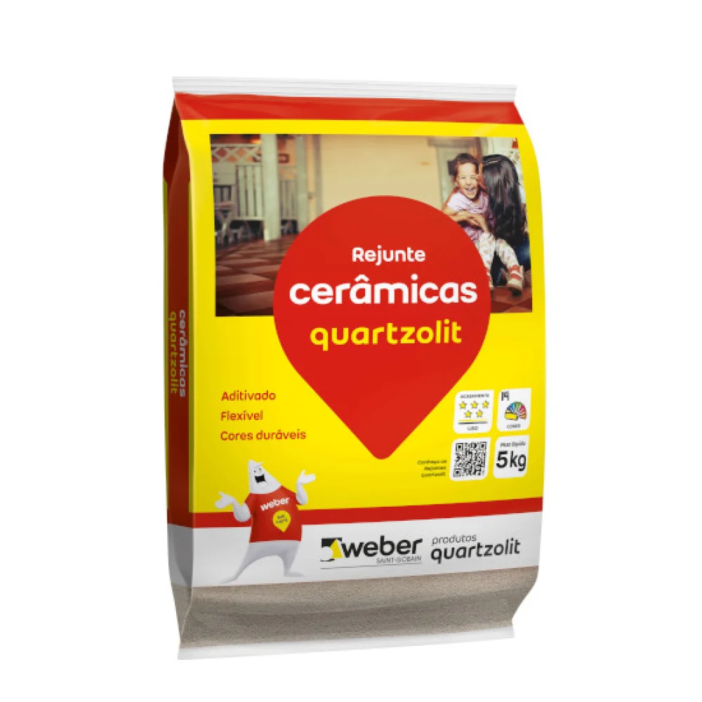 Rejunte Cerâmica Interno/Externo 5Kg Argila QUARTZOLIT