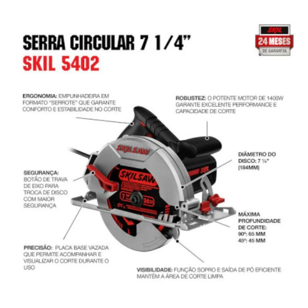 Serra Circular 5402 7.1/4" 1400W SKIL