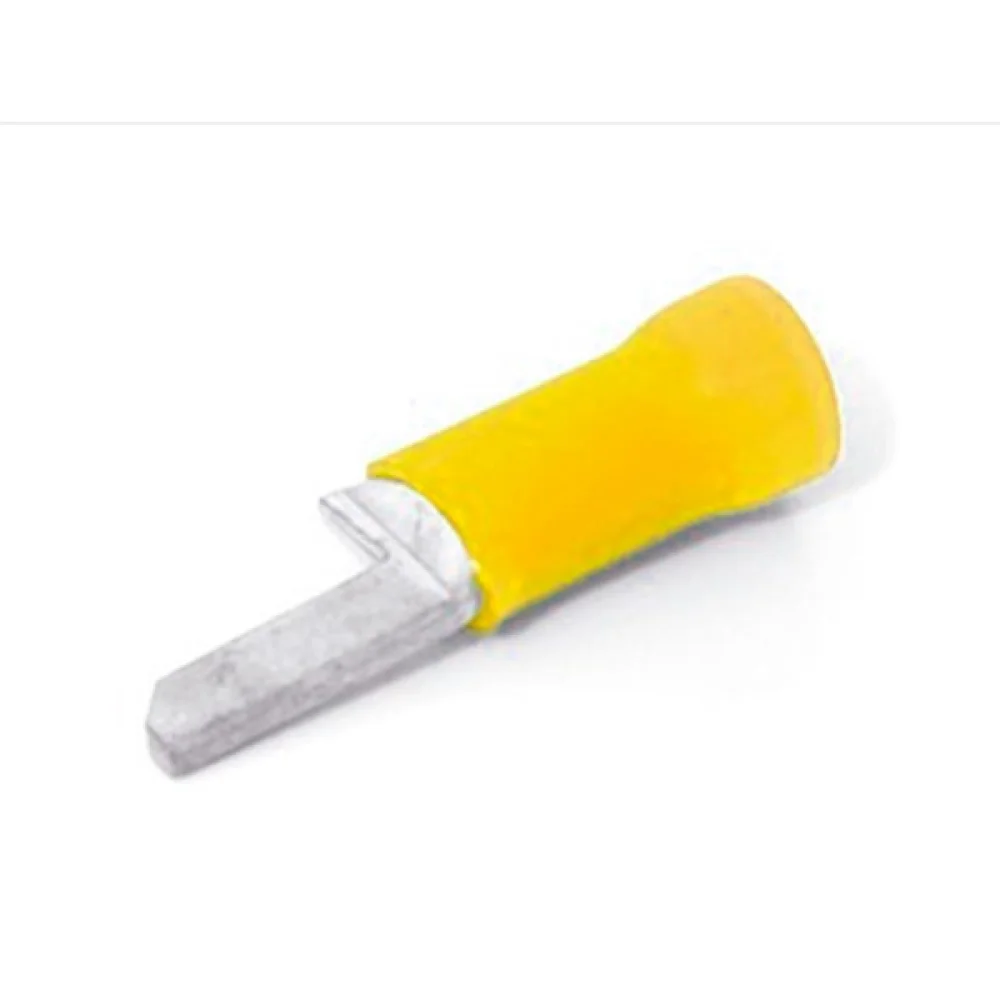 Terminal Elétrico Tipo Pino Tubular 25mm Amarelo CRIMPER