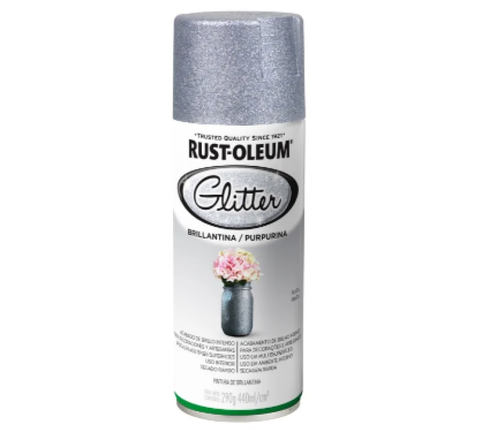 TINTA SPRAY GLITTER 290ML RUST OLEUM . PRATA