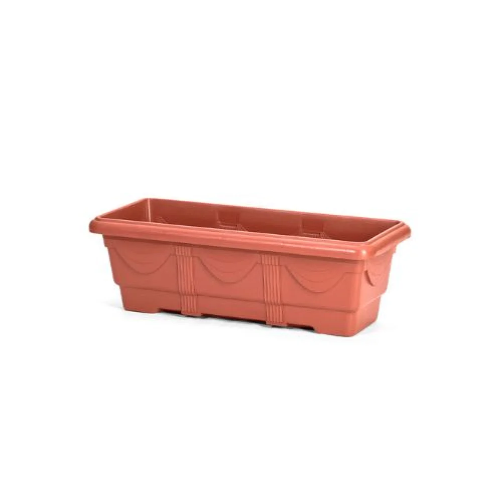 Vaso Retangular Romano 50X22cm Cerâmica NUTRIPLAN