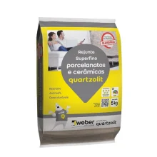 Rejunte Porcelanato e Cerâmica Interno/Externo 5Kg Bege QUARTZOLIT