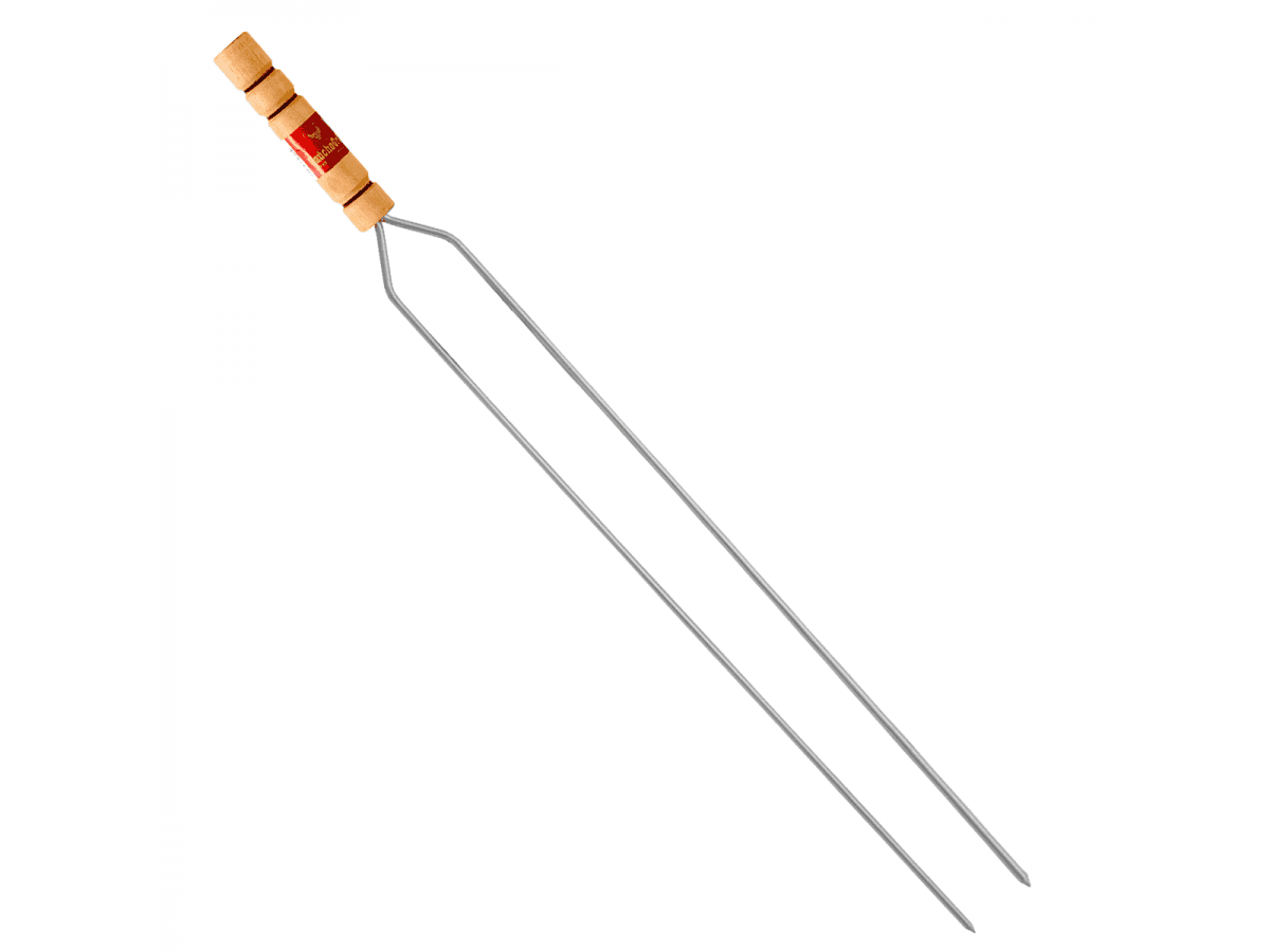 Espeto p/ Churrasco Bull Duplo Aço Inox 80 cm - Zakharov