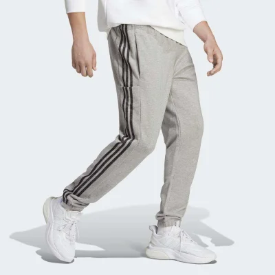 CALÇA ADIDAS ESSENTIALS 3 LISTRAS MASCULINA CINZA/PRETO