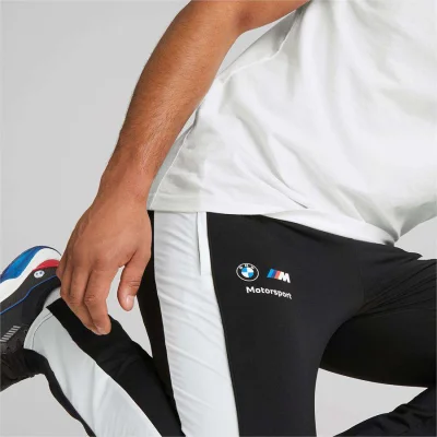 CALÇA PUMA BMW MMS MT7 TRACK PANTS SLIM MASCULINA PRETO/BRANCO