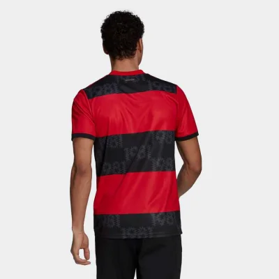 Body Flamengo I 2023/24 - Torcedor Adidas Infantil - Vermelho e preto