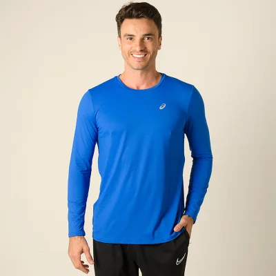 camiseta asics manga longa