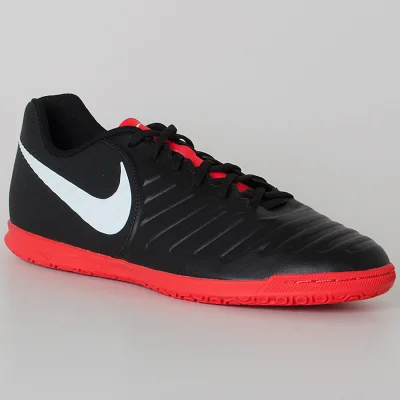 chuteira nike tiempo vermelha futsal