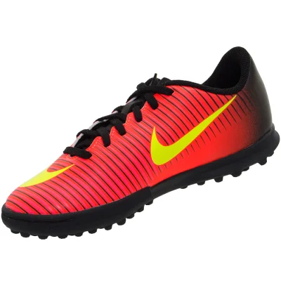 chuteira nike mercurial laranja e preto