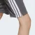BERMUDA ADIDAS 3 STRIPES INFANTIL GRAFITE/BRANCO