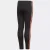 CALÇA ADIDAS LEGGING LG COTTON INFANTIL PRETO/SALMAO