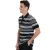 CAMISA PUMA FUN DRY STRIPE PIQUE POLO MASCULINA PRETO/CINZA