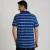 CAMISA PUMA POLO FUN STRIPE JERSEY MASCULINA AZUL/CINZA